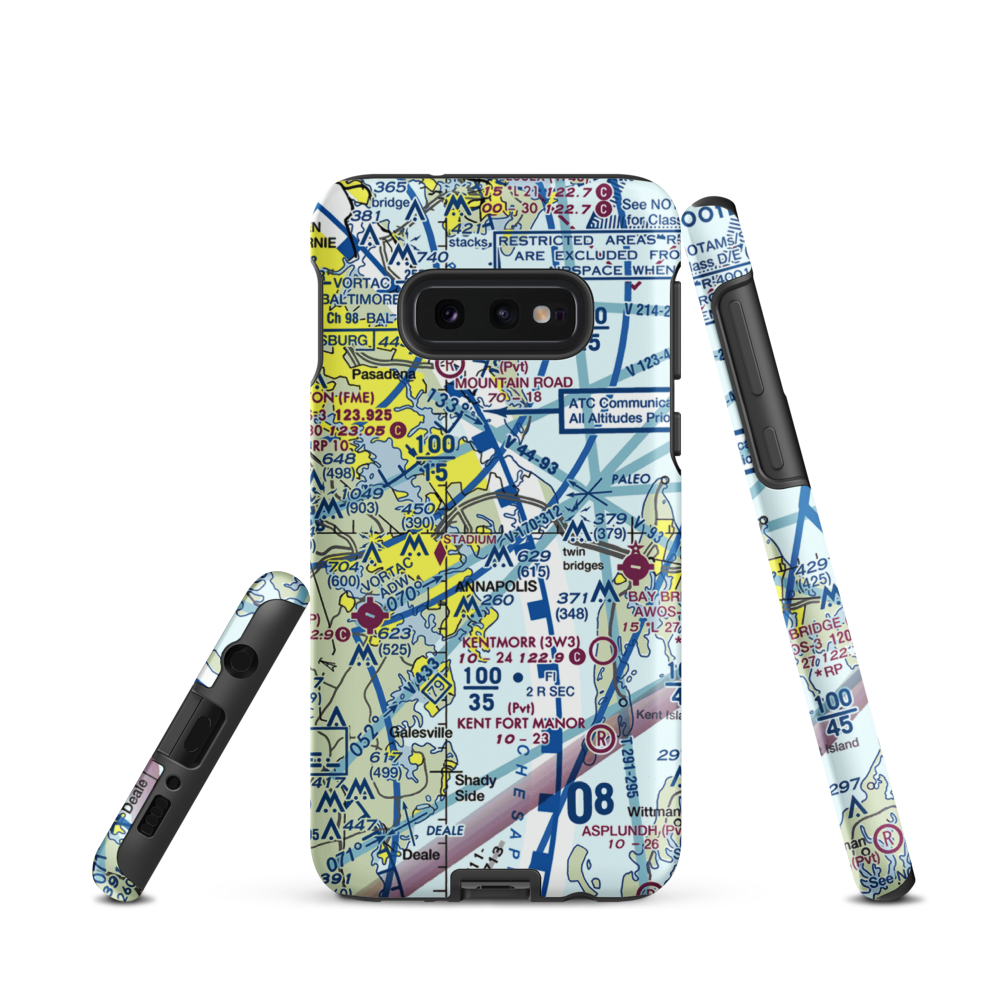 Annapolis Seaplane Base (01MD) VFR Sectional Samsung Phone Case Samsung Galaxy S10e model shown