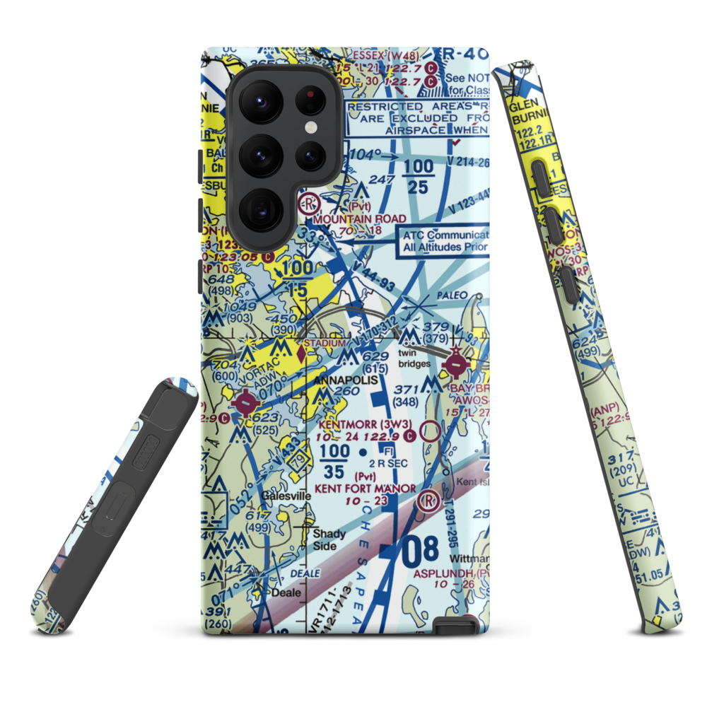 Annapolis Seaplane Base (01MD) VFR Sectional Samsung Phone Case Samsung Galaxy S22 Ultra model shown