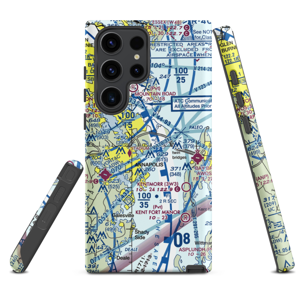 Annapolis Seaplane Base (01MD) VFR Sectional Samsung Phone Case Samsung Galaxy S23 Ultra model shown