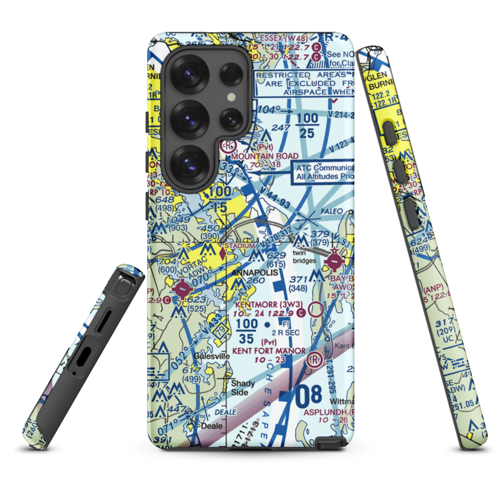 Annapolis Seaplane Base (01MD) VFR Sectional Samsung Phone Case Samsung Galaxy S25 Ultra model shown