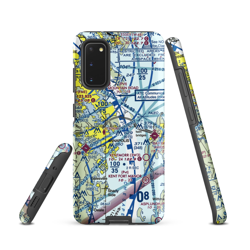 Annapolis Seaplane Base (01MD) VFR Sectional Samsung Phone Case Samsung Galaxy S20 model shown