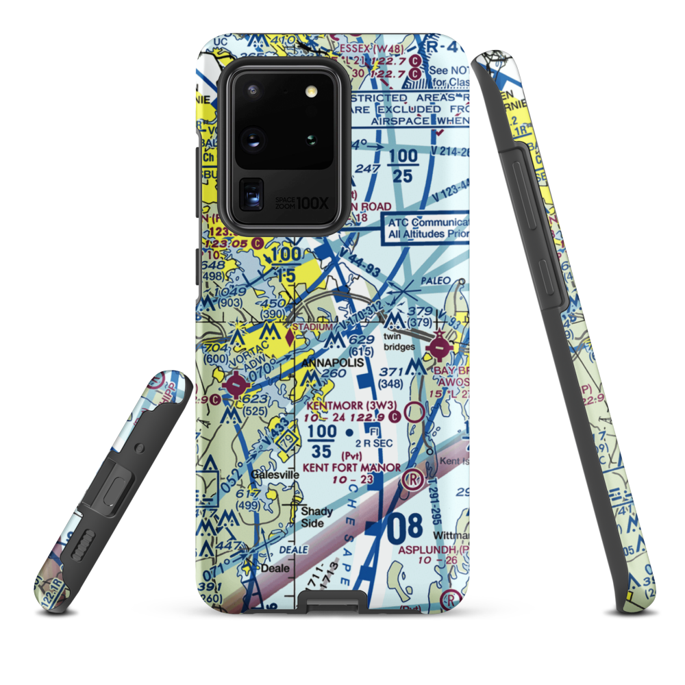 Annapolis Seaplane Base (01MD) VFR Sectional Samsung Phone Case Samsung Galaxy S20 Ultra model shown