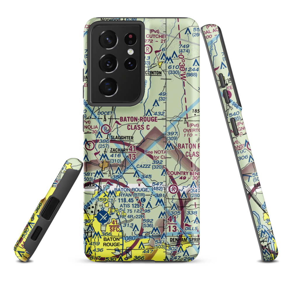 Annison Private Airport (LS25) VFR Sectional Samsung Phone Case Samsung Galaxy S21 Ultra model shown