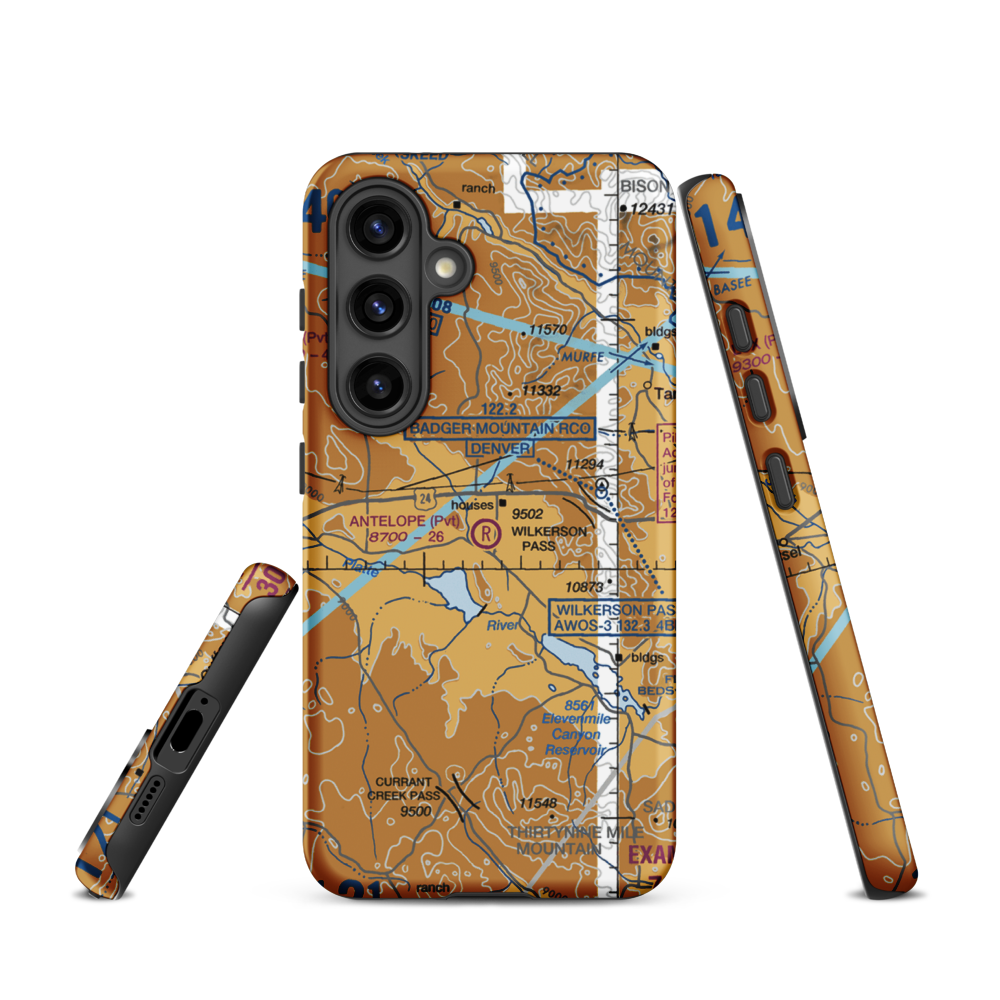 Antelope Airpark (93CO) VFR Sectional Samsung Phone Case Samsung Galaxy S24 model shown