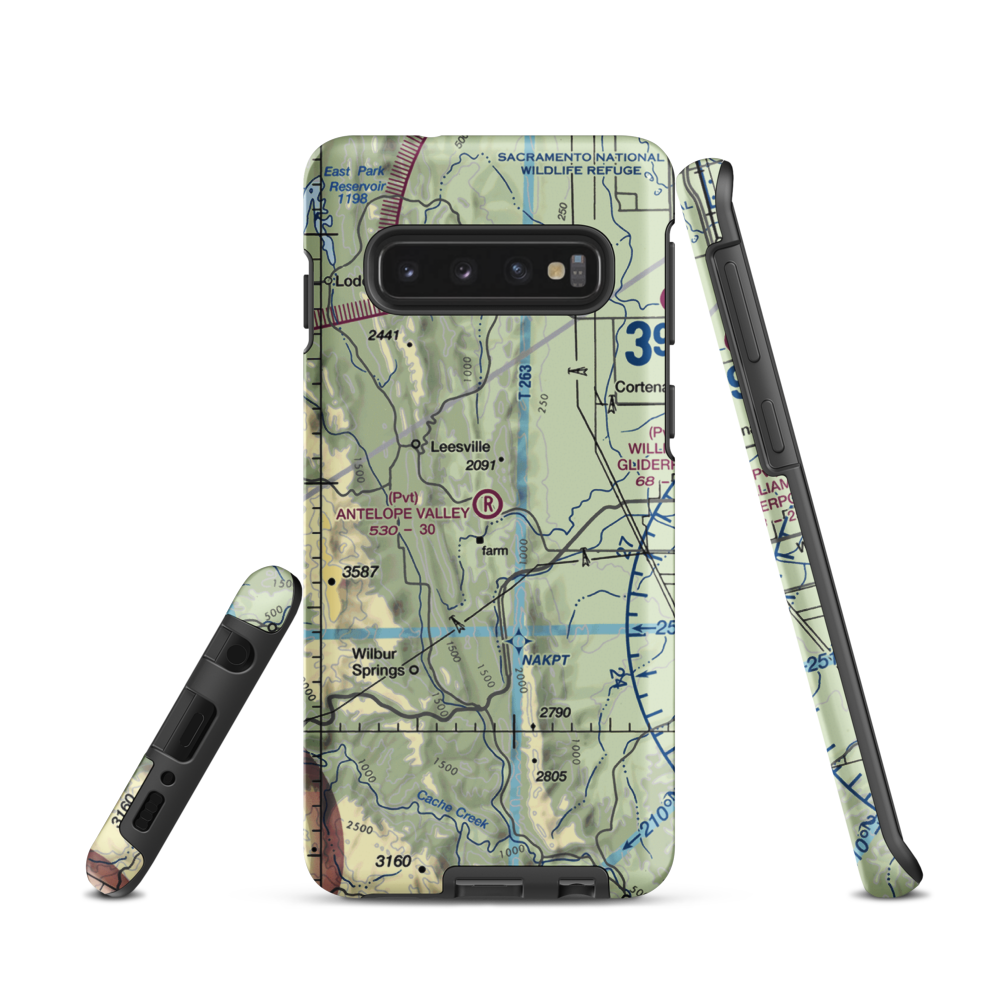 Antelope Valley Ranch Airport (4CL3) VFR Sectional Samsung Phone Case Samsung Galaxy S10 model shown