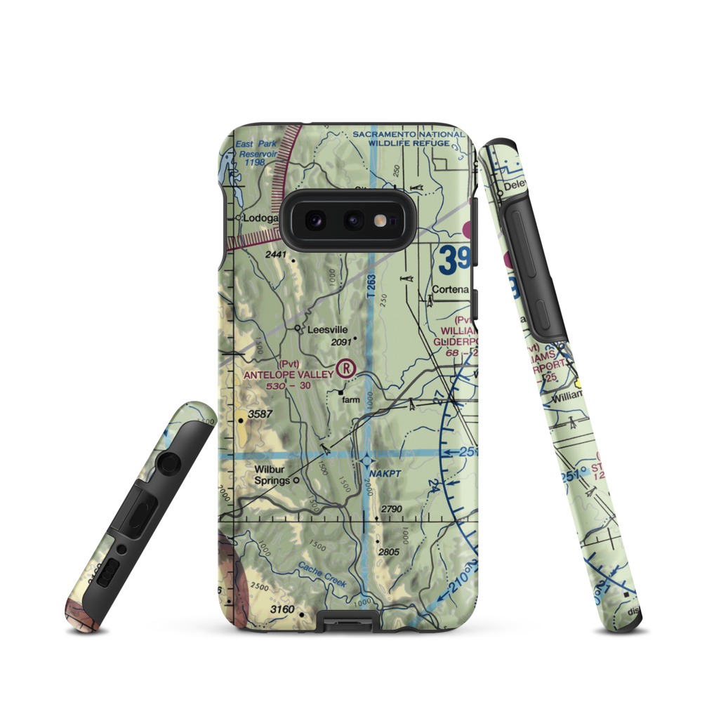 Antelope Valley Ranch Airport (4CL3) VFR Sectional Samsung Phone Case Samsung Galaxy S10e model shown