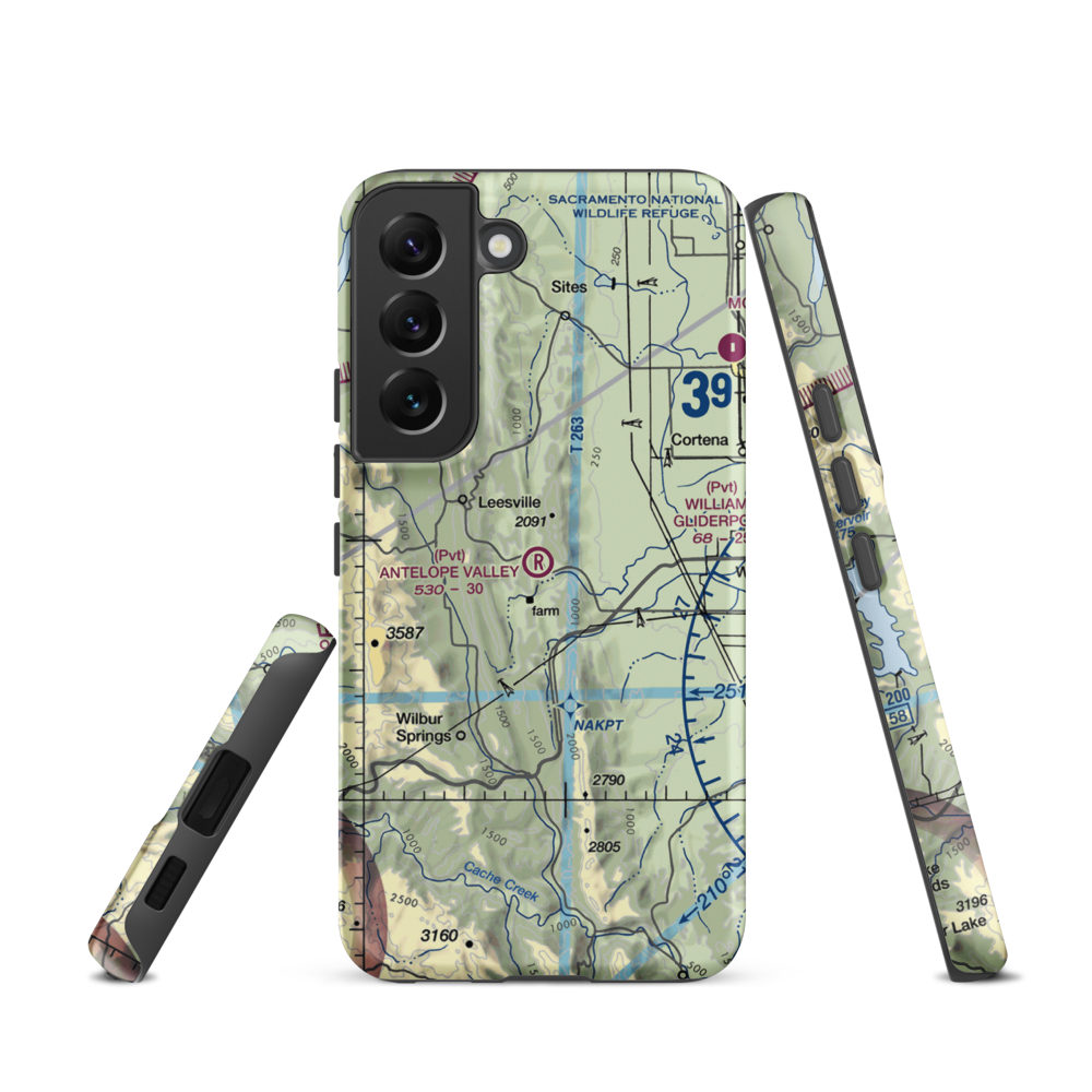 Antelope Valley Ranch Airport (4CL3) VFR Sectional Samsung Phone Case Samsung Galaxy S22 model shown