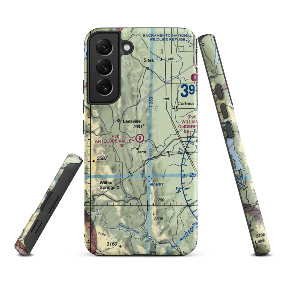 Antelope Valley Ranch Airport (4CL3) VFR Sectional Samsung Phone Case Samsung Galaxy S22 Plus model shown