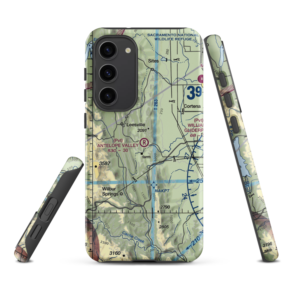 Antelope Valley Ranch Airport (4CL3) VFR Sectional Samsung Phone Case Samsung Galaxy S23 Plus model shown