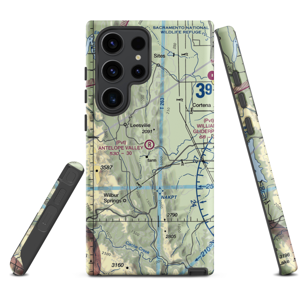 Antelope Valley Ranch Airport (4CL3) VFR Sectional Samsung Phone Case Samsung Galaxy S23 Ultra model shown