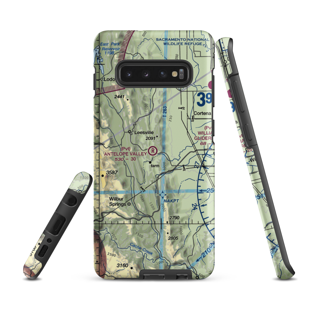 Antelope Valley Ranch Airport (4CL3) VFR Sectional Samsung Phone Case Samsung Galaxy S10 Plus model shown
