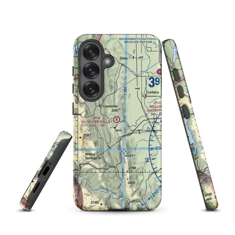Antelope Valley Ranch Airport (4CL3) VFR Sectional Samsung Phone Case Samsung Galaxy S25 model shown