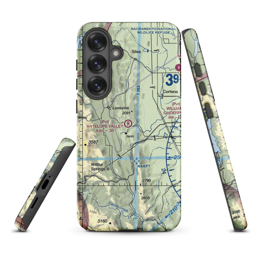 Antelope Valley Ranch Airport (4CL3) VFR Sectional Samsung Phone Case Samsung Galaxy S25 Plus model shown