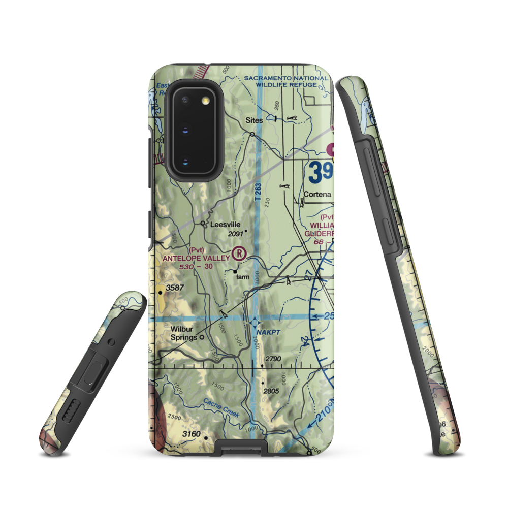 Antelope Valley Ranch Airport (4CL3) VFR Sectional Samsung Phone Case Samsung Galaxy S20 model shown