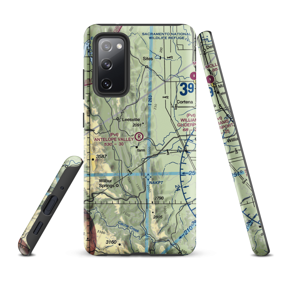 Antelope Valley Ranch Airport (4CL3) VFR Sectional Samsung Phone Case Samsung Galaxy S20 FE model shown