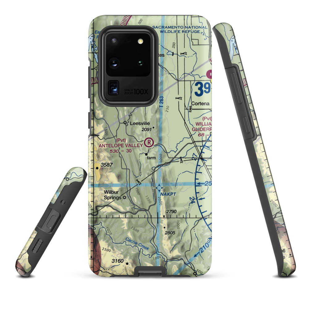 Antelope Valley Ranch Airport (4CL3) VFR Sectional Samsung Phone Case Samsung Galaxy S20 Ultra model shown