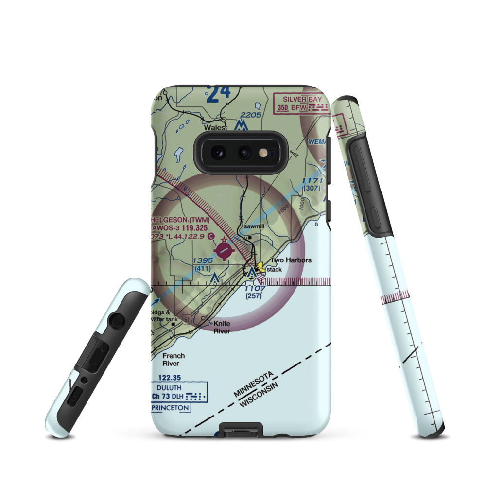 Anthony Private Airport (39MN) VFR Sectional Samsung Phone Case Samsung Galaxy S10 Plus model shown