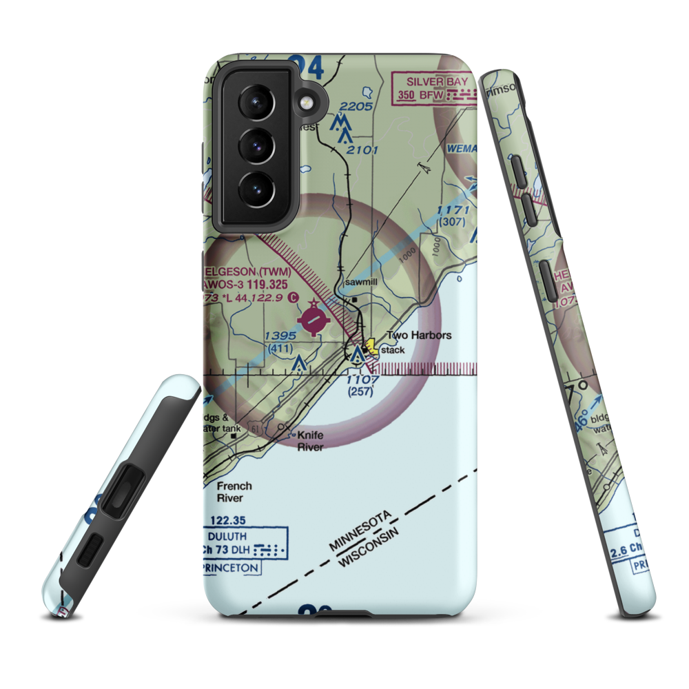 Anthony Private Airport (39MN) VFR Sectional Samsung Phone Case Samsung Galaxy S21 FE model shown