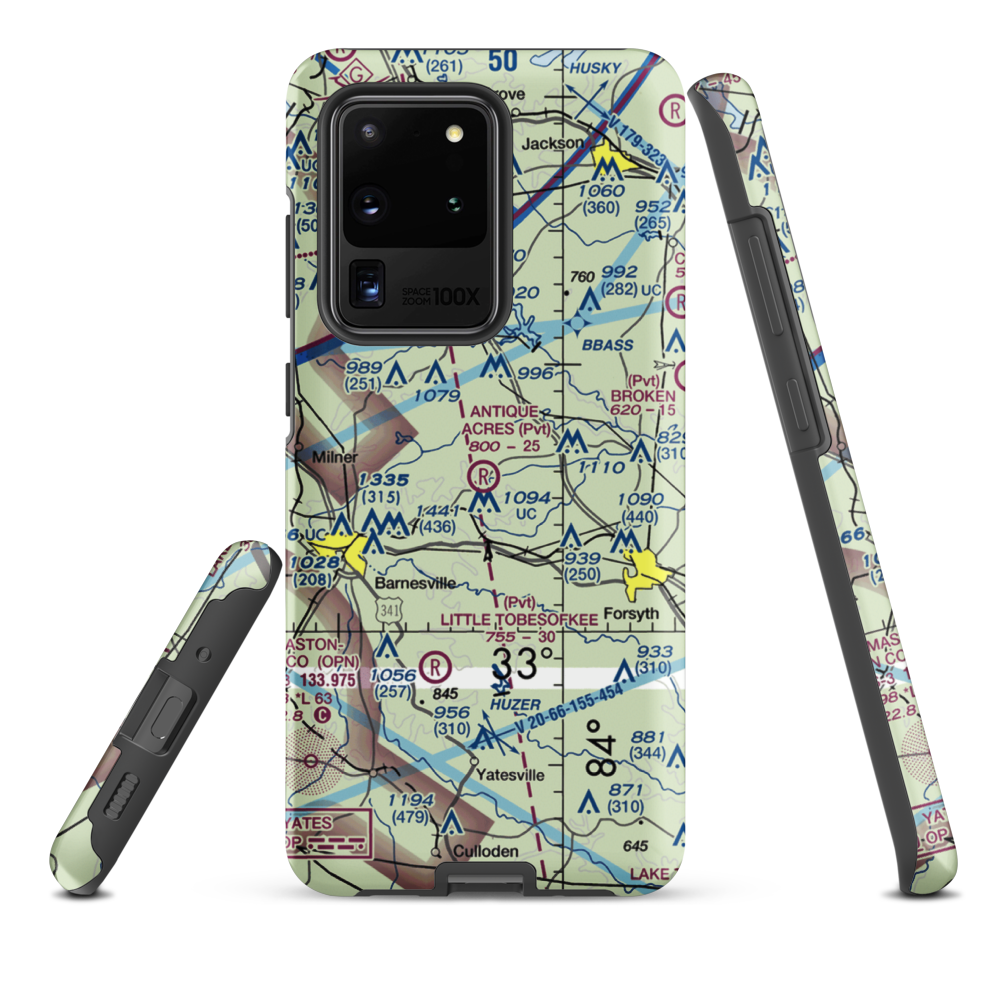 Antique Acres Airport (GA59) VFR Sectional Samsung Phone Case Samsung Galaxy S20 Ultra model shown