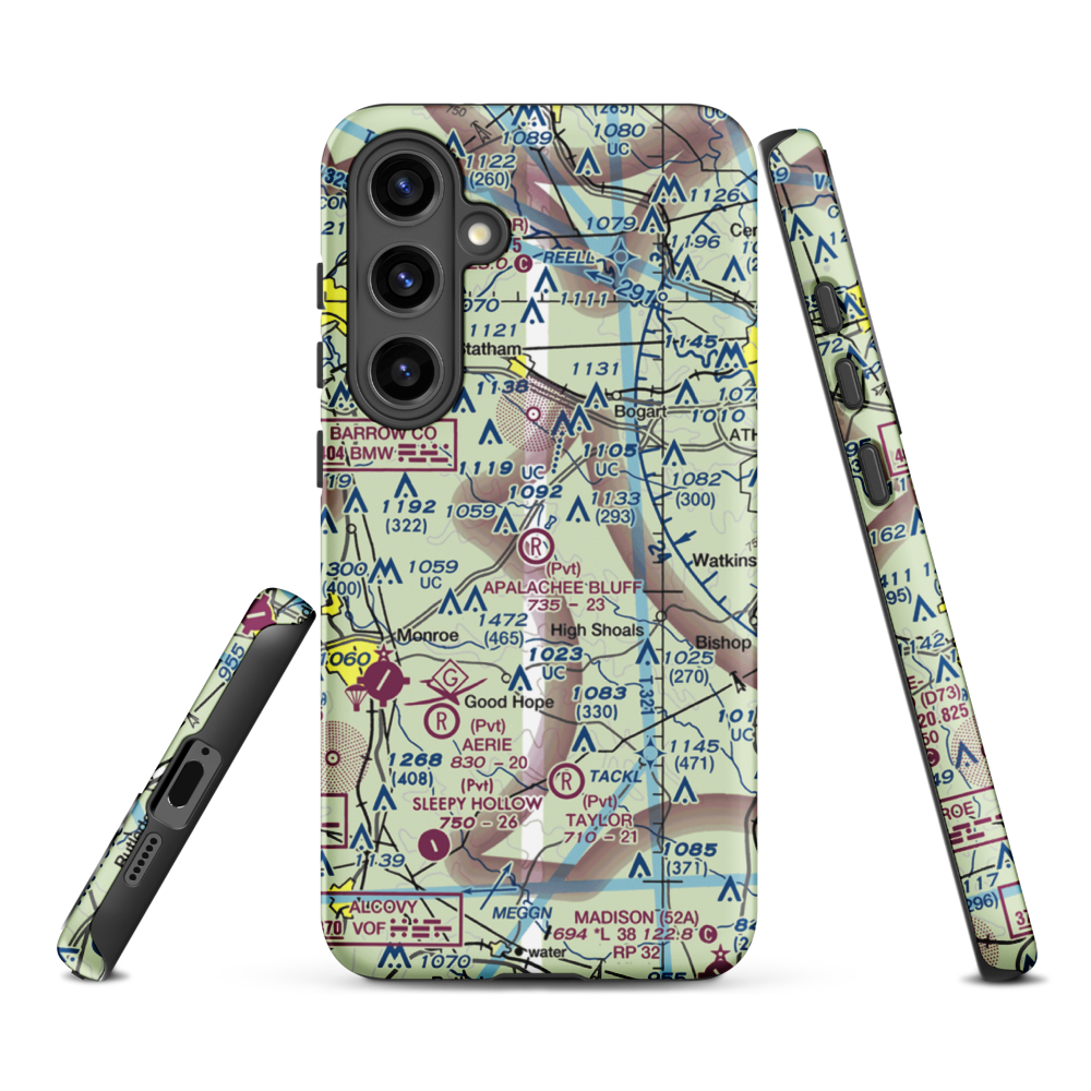 Apalachee Bluff Airpark (67GA) VFR Sectional Samsung Phone Case Samsung Galaxy S24 Plus model shown