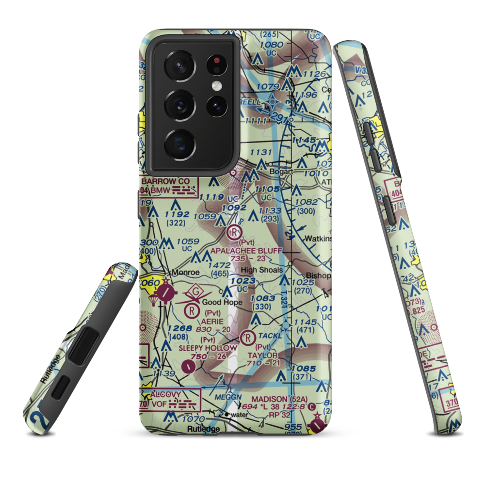 Apalachee Bluff Airpark (67GA) VFR Sectional Samsung Phone Case Samsung Galaxy S21 Plus model shown