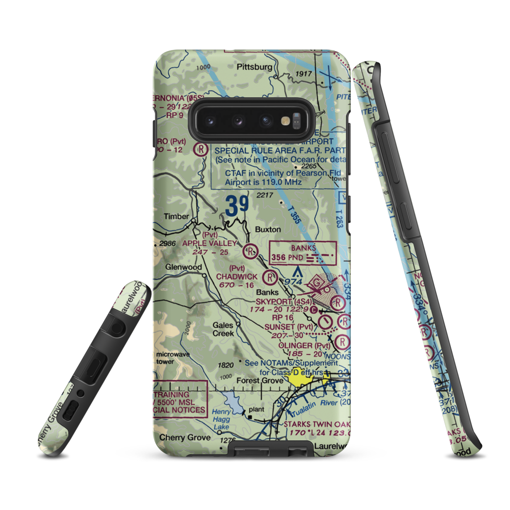 Apple Valley Airport (OR61) VFR Sectional Samsung Phone Case Samsung Galaxy S10e model shown