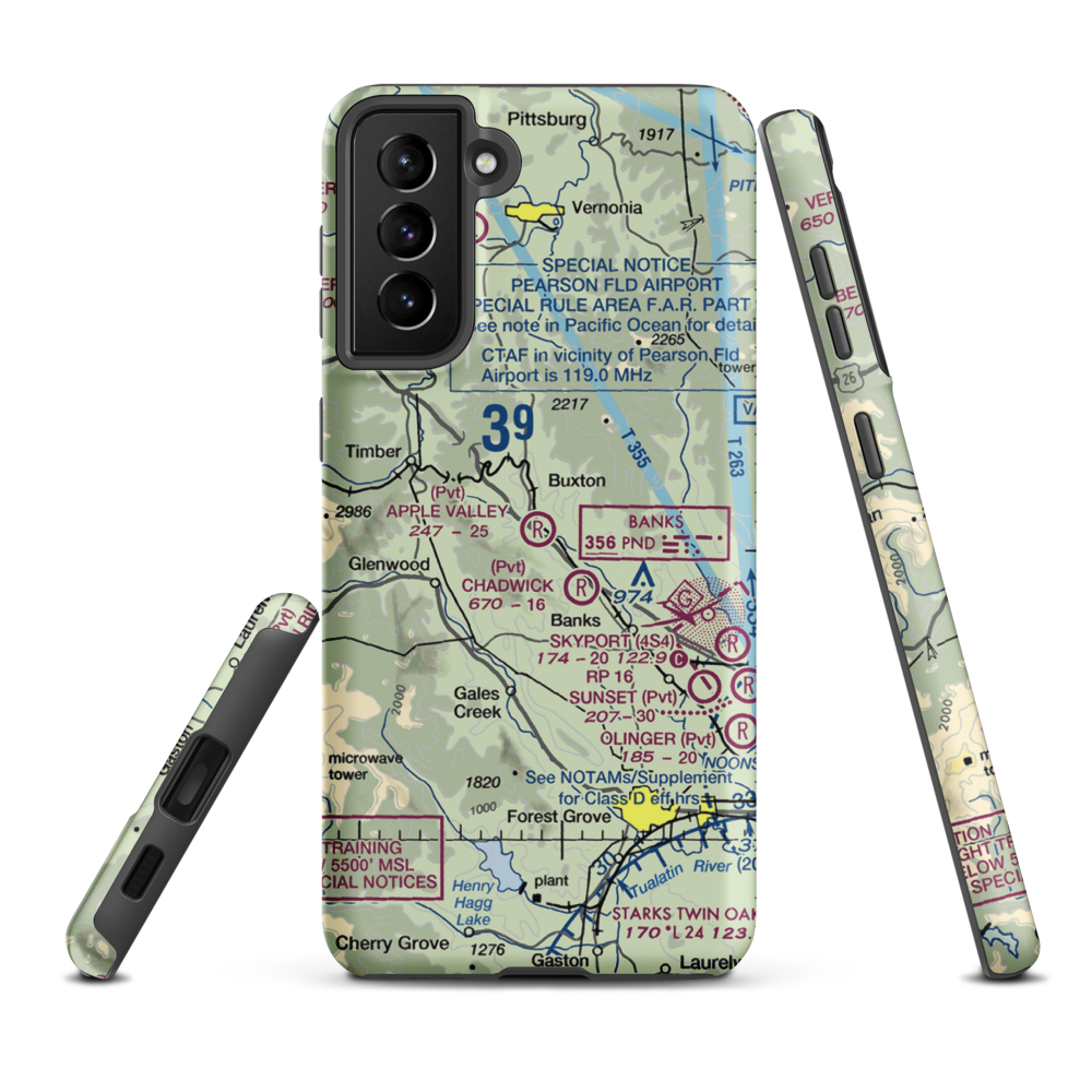 Apple Valley Airport (OR61) VFR Sectional Samsung Phone Case Samsung Galaxy S21 Plus model shown