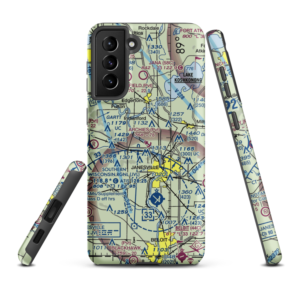 Archie's Seaplane Base (WS01) VFR Sectional Samsung Phone Case Samsung Galaxy S21 Plus model shown