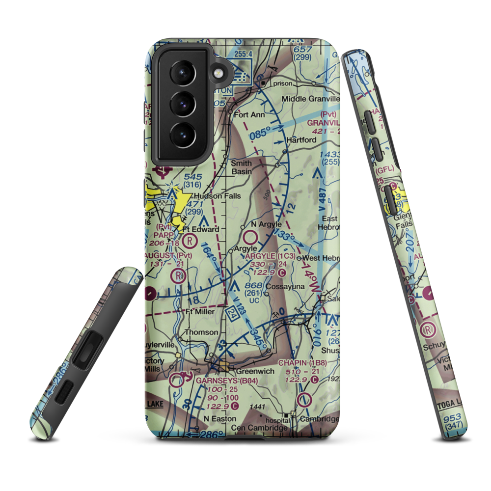 Argyle Airport (1C3) VFR Sectional Samsung Phone Case Samsung Galaxy S21 FE model shown