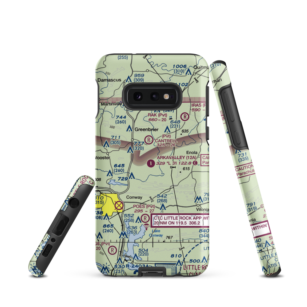 Arkavalley Airport (12A) VFR Sectional Samsung Phone Case Samsung Galaxy S10 Plus model shown