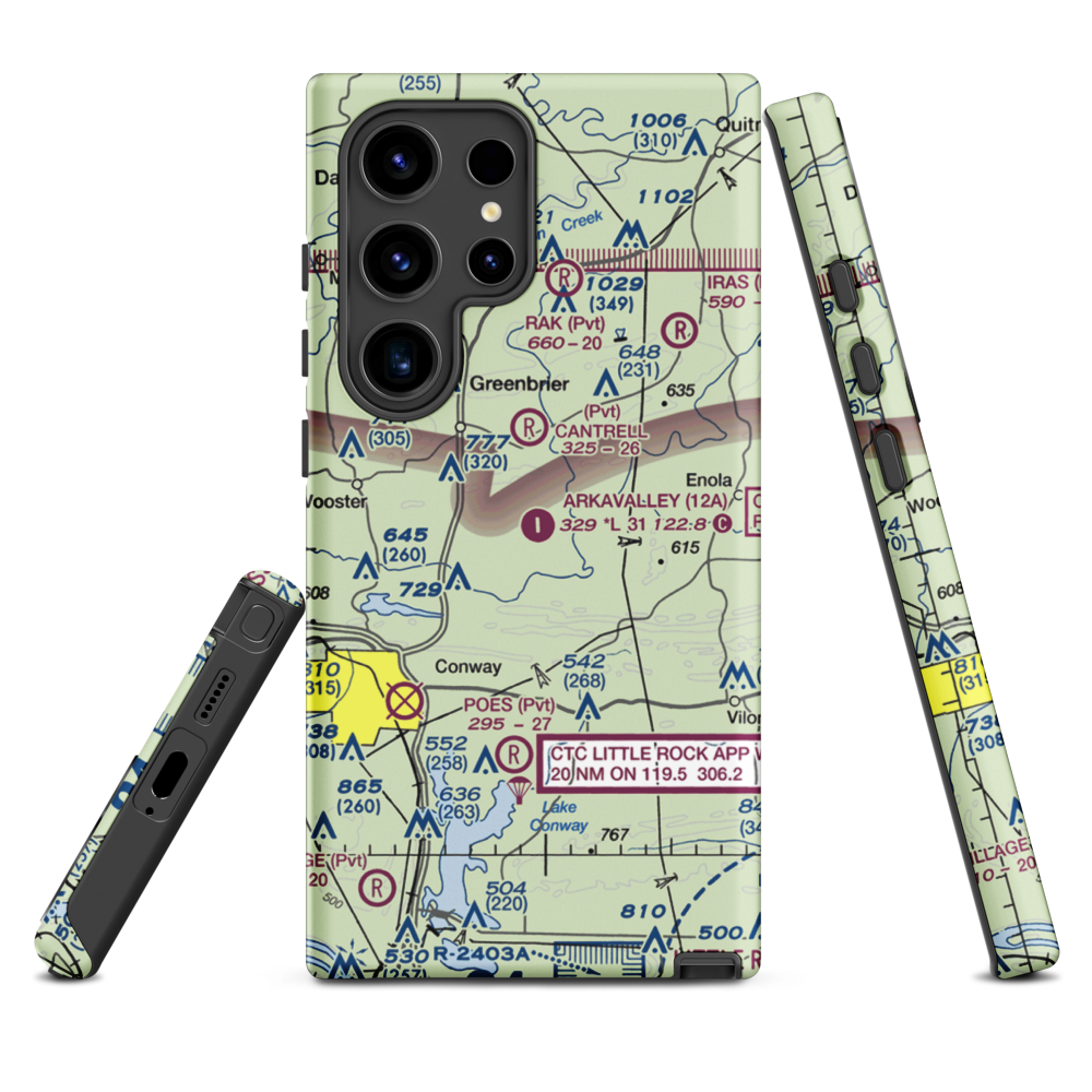 Arkavalley Airport (12A) VFR Sectional Samsung Phone Case Samsung Galaxy S24 Ultra model shown