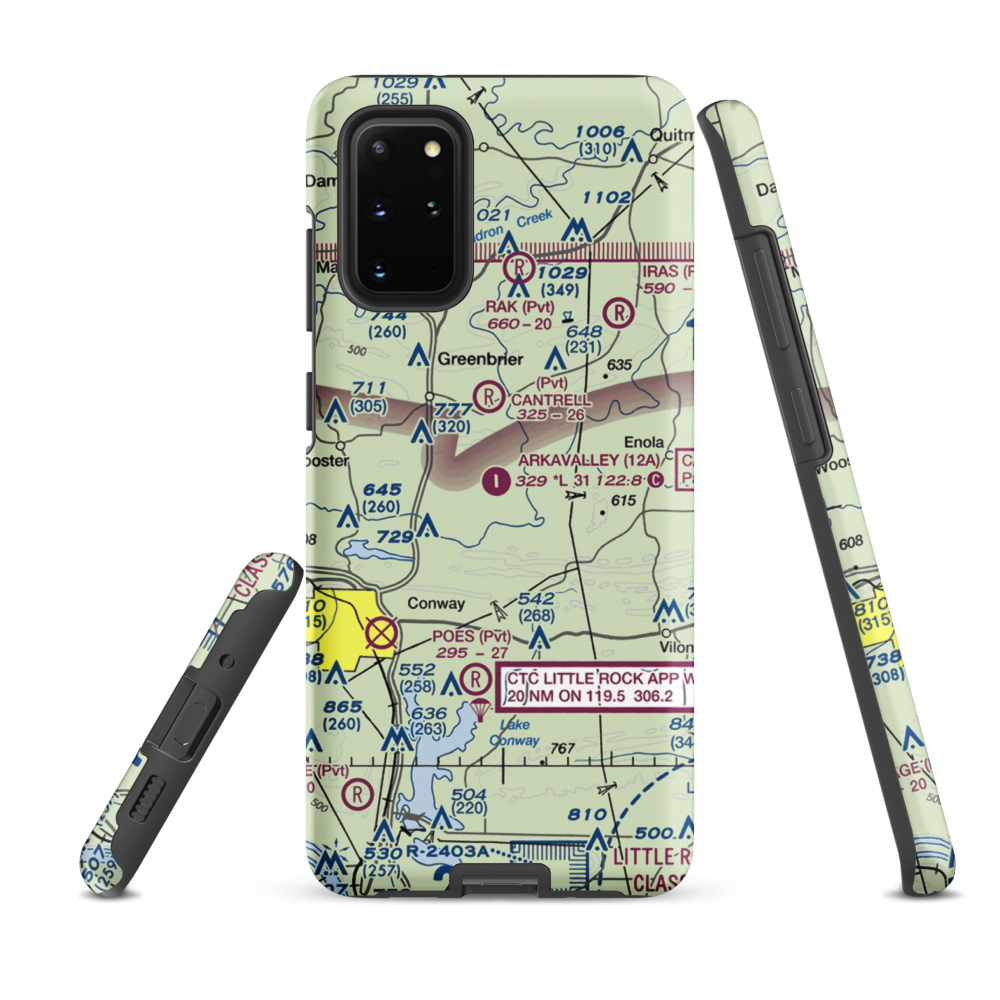 Arkavalley Airport (12A) VFR Sectional Samsung Phone Case Samsung Galaxy S20 Plus model shown