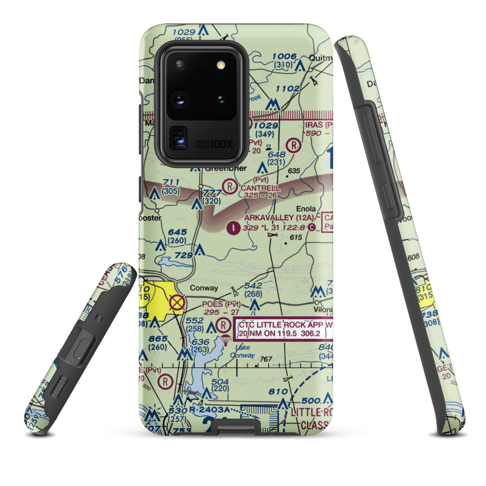 Arkavalley Airport (12A) VFR Sectional Samsung Phone Case Samsung Galaxy S20 Ultra model shown