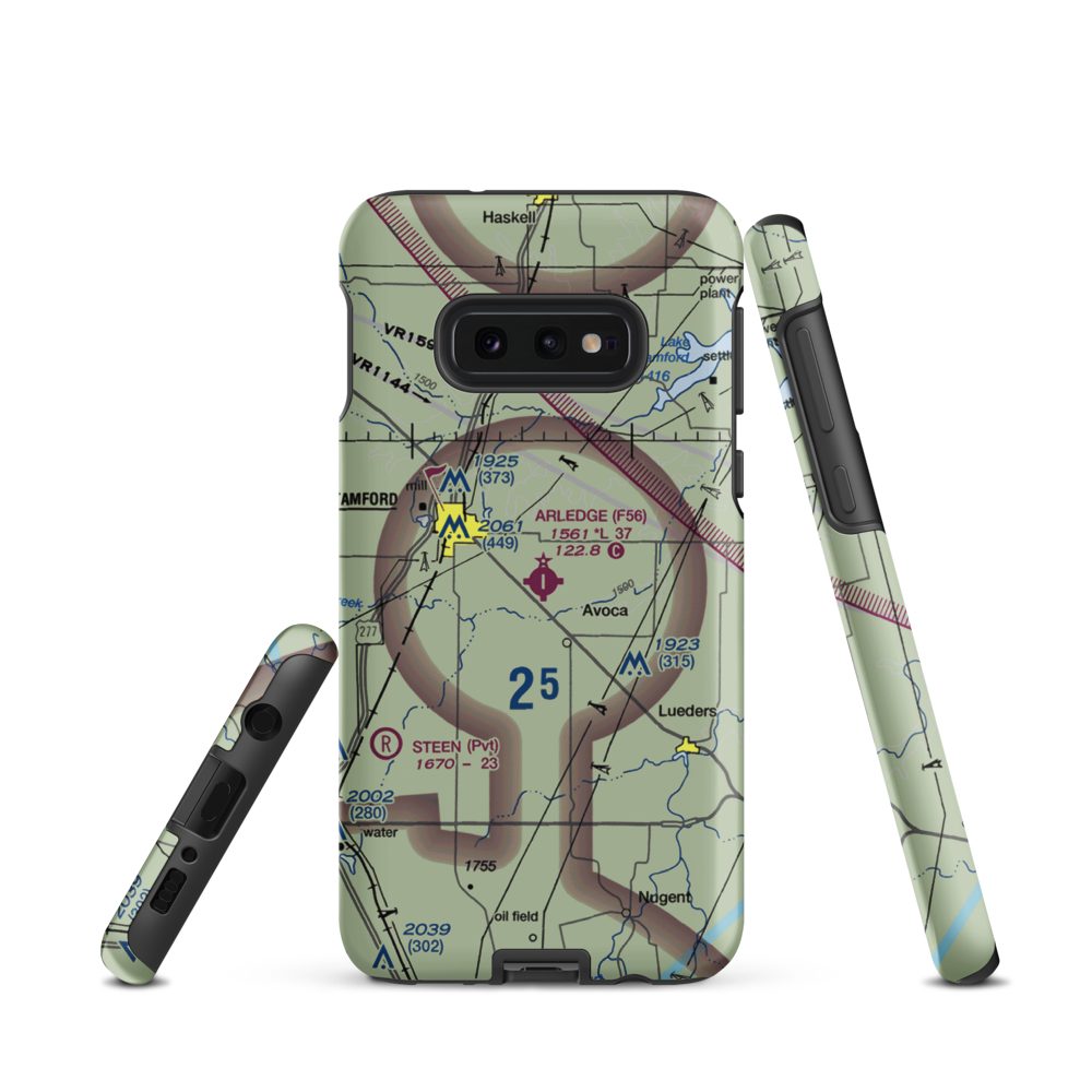 Arledge Field (F56) VFR Sectional Samsung Phone Case Samsung Galaxy S10 Plus model shown