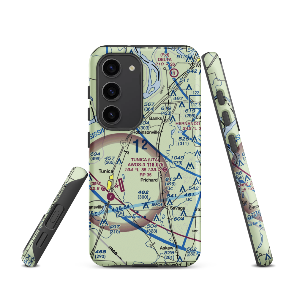 Arnold Field (4MS7) VFR Sectional Samsung Phone Case Samsung Galaxy S23 model shown