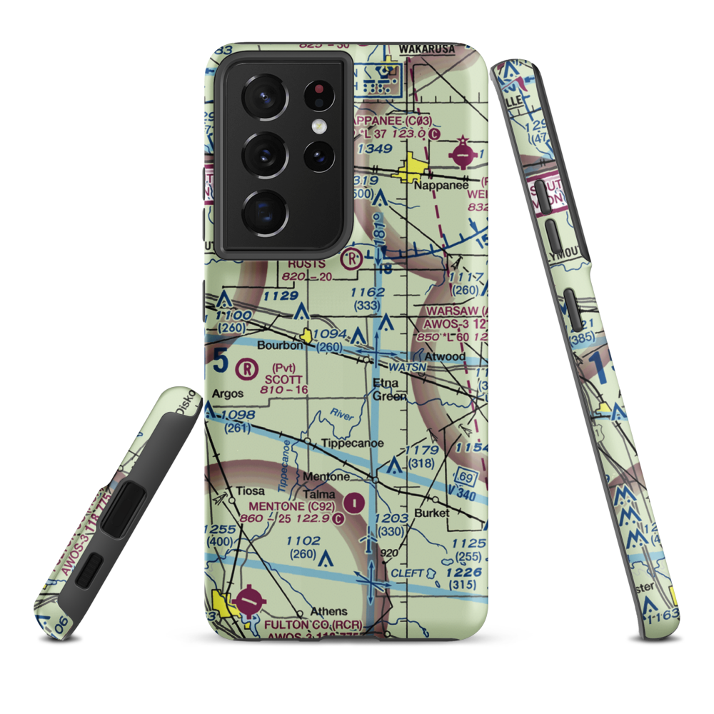 Arrowhead Farm Airport (IN11) VFR Sectional Samsung Phone Case Samsung Galaxy S21 Ultra model shown