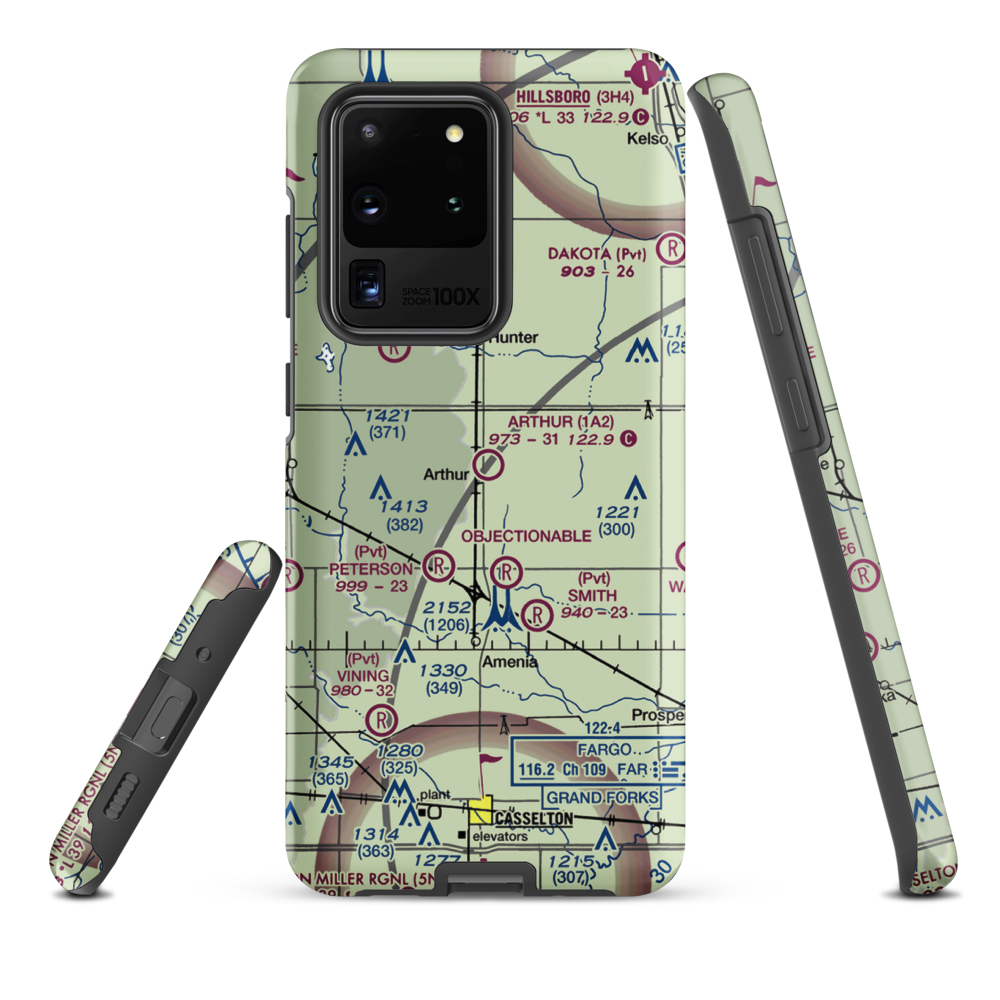 Arthur Airport (1A2) VFR Sectional Samsung Phone Case Samsung Galaxy S20 Ultra model shown