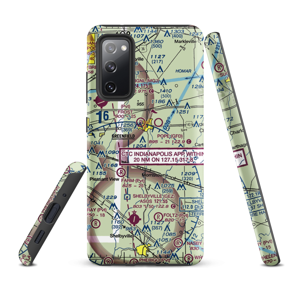 Arthur Airport (II37) VFR Sectional Samsung Phone Case Samsung Galaxy S20 FE model shown