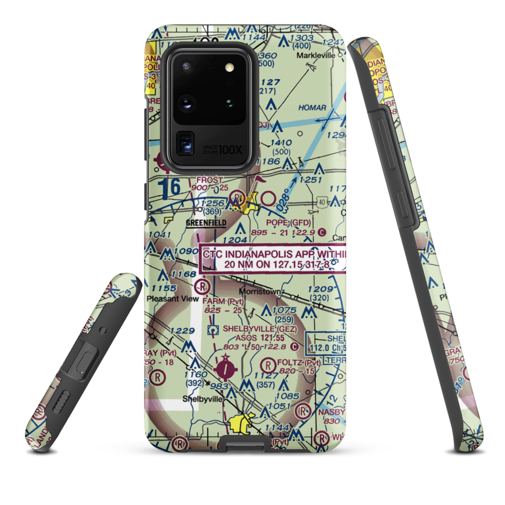 Arthur Airport (II37) VFR Sectional Samsung Phone Case Samsung Galaxy S20 Ultra model shown