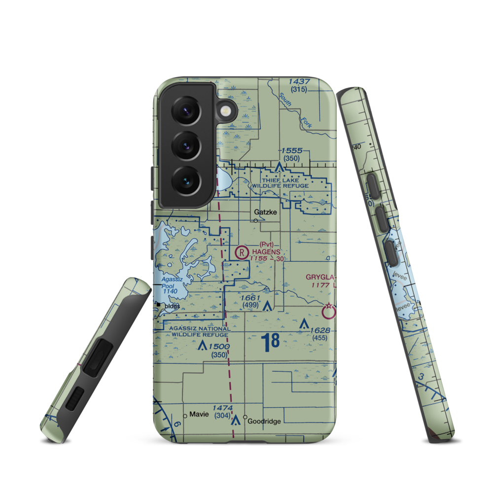 Arthur Field (MN50) VFR Sectional Samsung Phone Case Samsung Galaxy S22 model shown