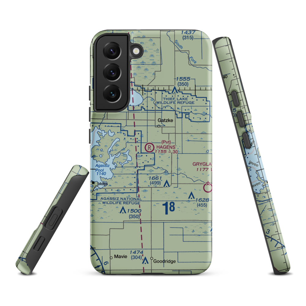 Arthur Field (MN50) VFR Sectional Samsung Phone Case Samsung Galaxy S22 Plus model shown