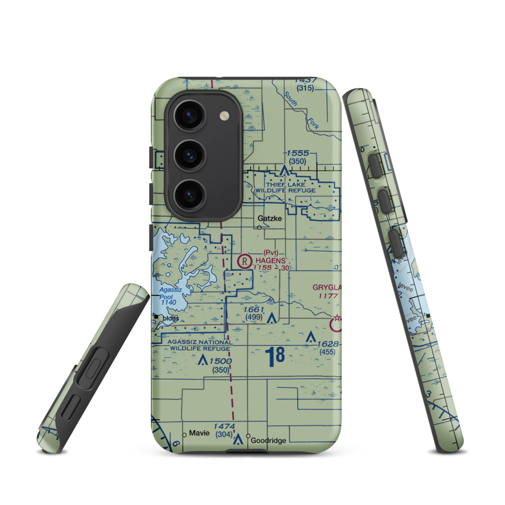 Arthur Field (MN50) VFR Sectional Samsung Phone Case Samsung Galaxy S23 model shown