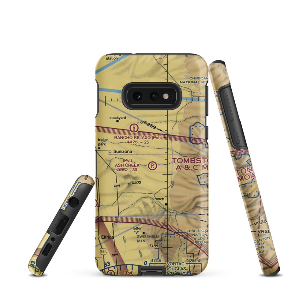 Ash Creek Airport (6AZ5) VFR Sectional Samsung Phone Case Samsung Galaxy S10 Plus model shown