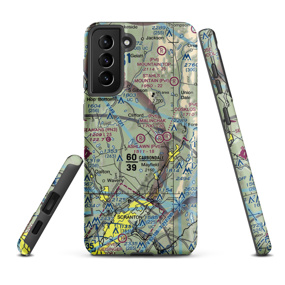 Ashlawn Airport (3PN1) VFR Sectional Samsung Phone Case Samsung Galaxy S21 FE model shown