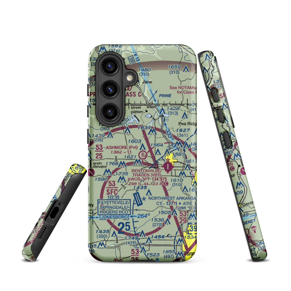 Ashmore Field (2AR5) VFR Sectional Samsung Phone Case Samsung Galaxy S24 model shown