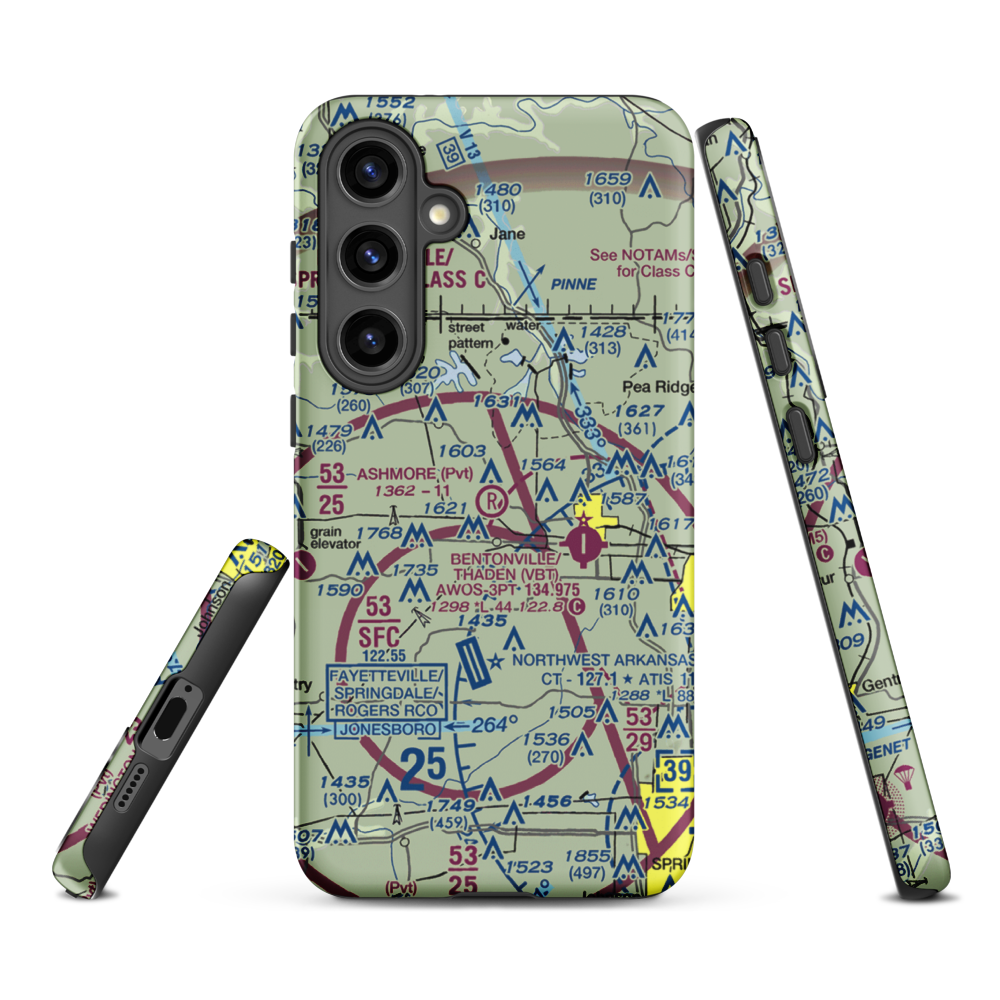 Ashmore Field (2AR5) VFR Sectional Samsung Phone Case Samsung Galaxy S24 Plus model shown