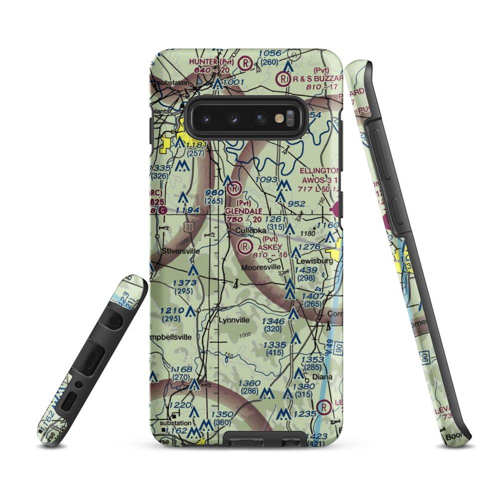 Askey Field (9TN5) VFR Sectional Samsung Phone Case Samsung Galaxy S10e model shown