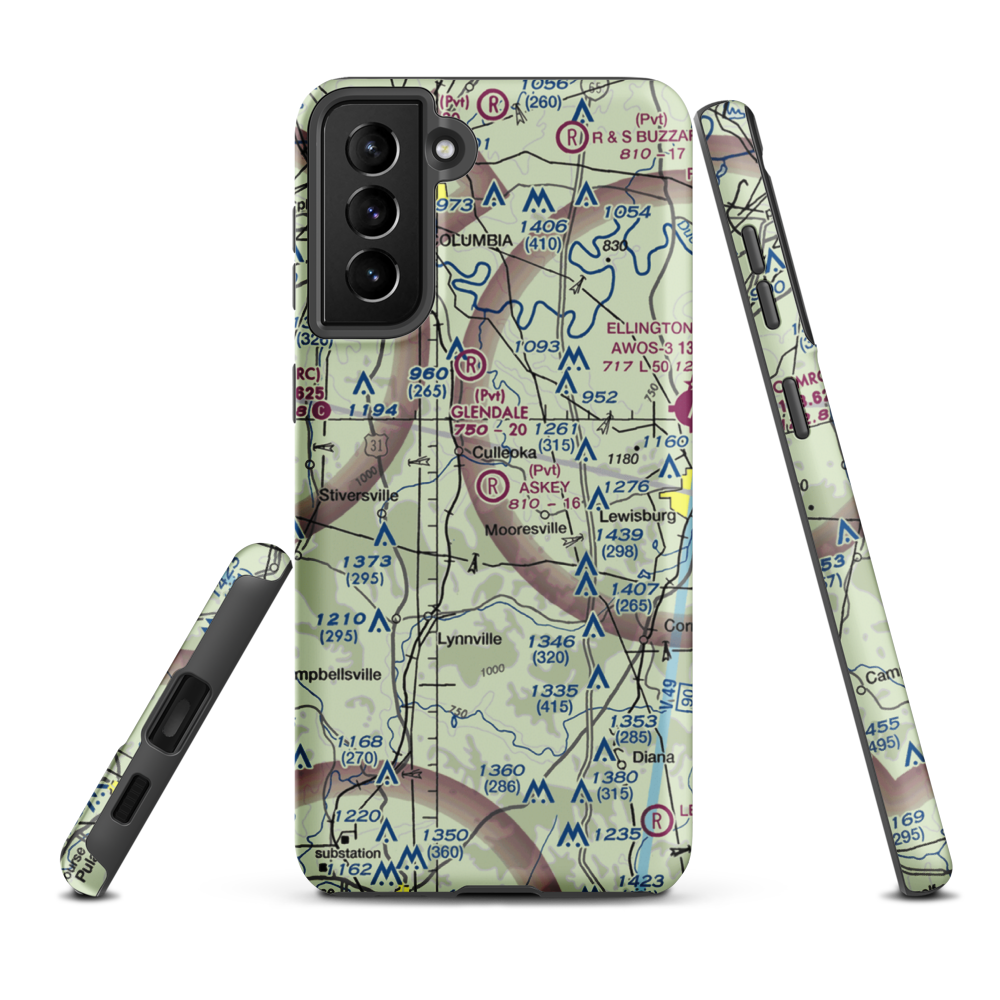 Askey Field (9TN5) VFR Sectional Samsung Phone Case Samsung Galaxy S21 Plus model shown