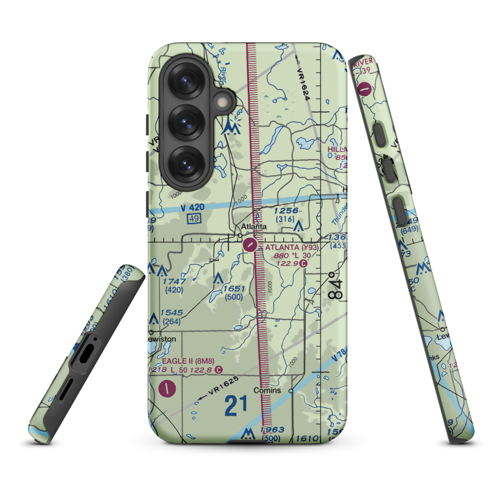Atlanta Municipal Airport (Y93) VFR Sectional Samsung Phone Case Samsung Galaxy S25 Plus model shown