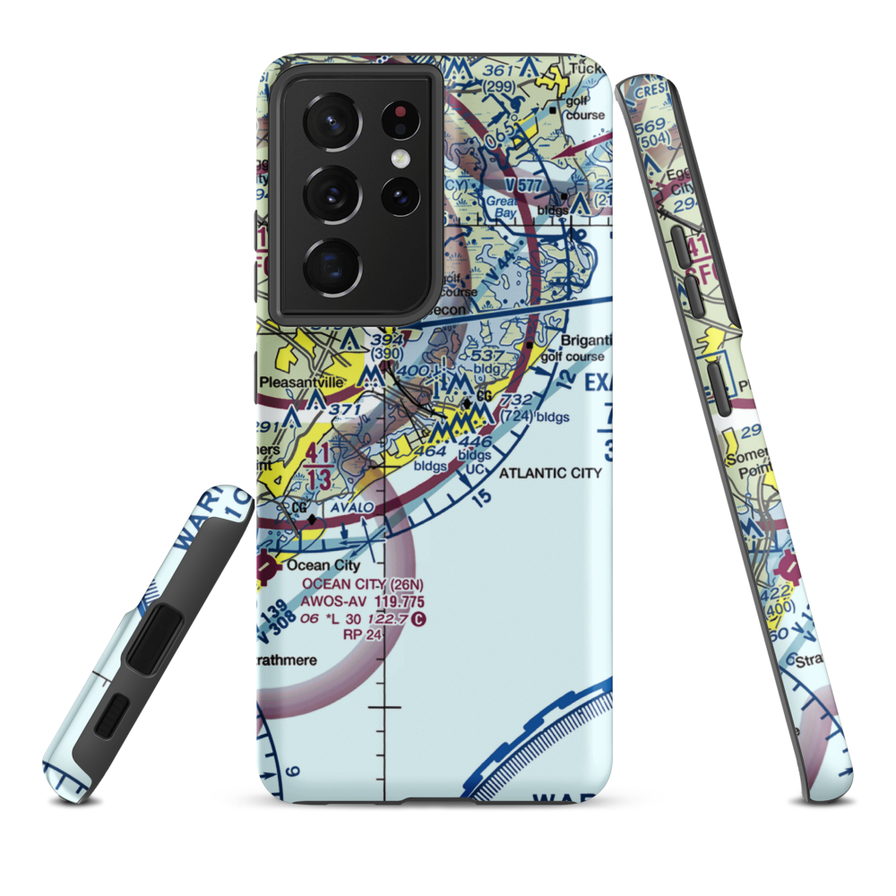 Atlantic City Municipal Bader Field (AIY) VFR Sectional Samsung Phone Case Samsung Galaxy S21 Ultra model shown